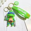 4pcs/set Anime Ninja Turtle Figure Keychain Teenage Mutant Ninja Turtles Raphael Donatello Keyring Car Key Bag Ornament Present