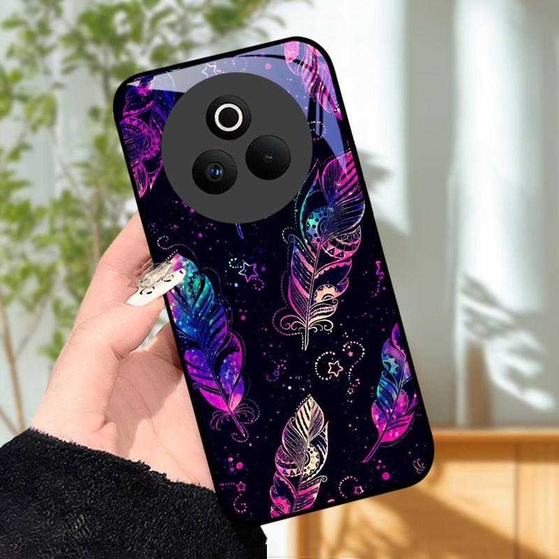Tempered Glass Phone Case For OPPO Realme P3 Pro 5G Funda Shockproof Hard PC Shell Back Cover For Realme P3Pro RMX5032 Coque