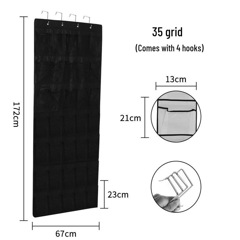 Kancalı 35 Bölmeli Kapı Üstü Ayakkabı Saklama Çantası