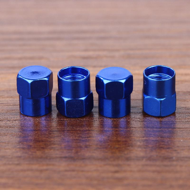 4Pcs Colorful Car Tires, Aluminum Alloy Colored Valve Caps, Sedan Dust Caps, Five Colored Spot Valve Caps