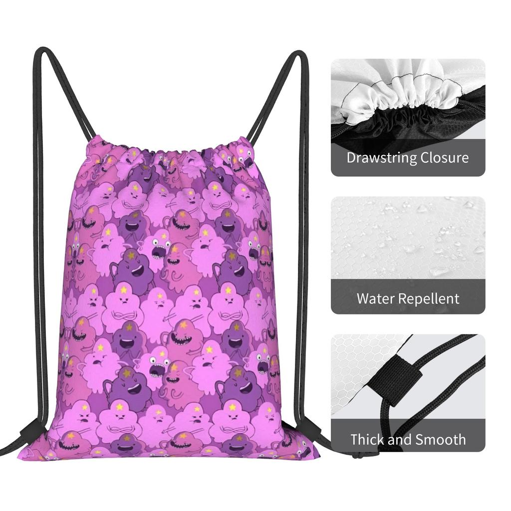 Custom Adventures Anime Times Drawstring Backpack Bags  Lightweight Fantasy Animation Gym Sports Sackpack Sacks for Training