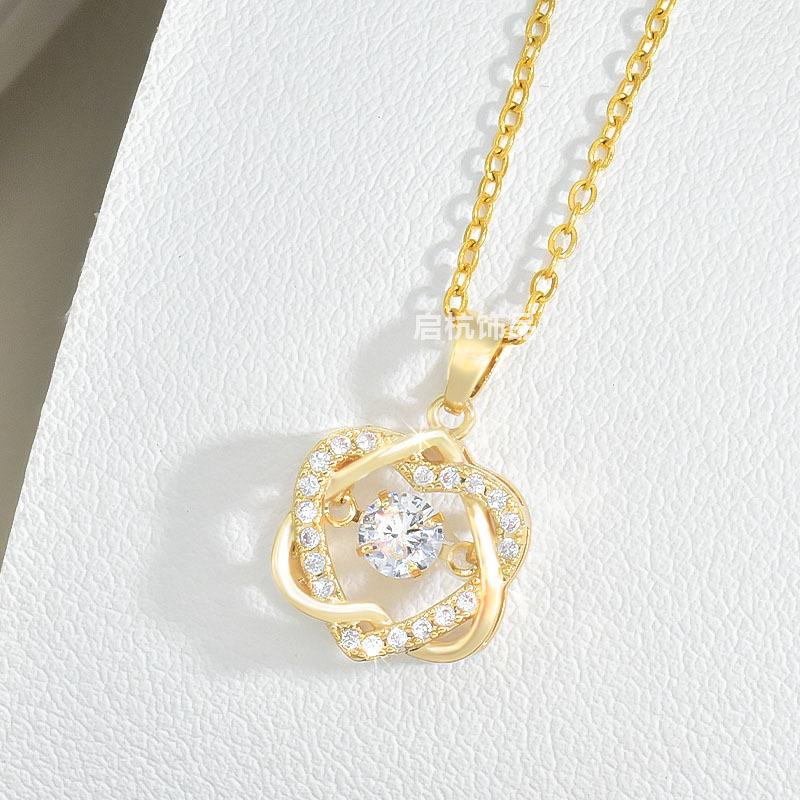 

Wind Hexagram Love Necklace Female Fresh Simple Beating Heart Pendant Collarbone Chain