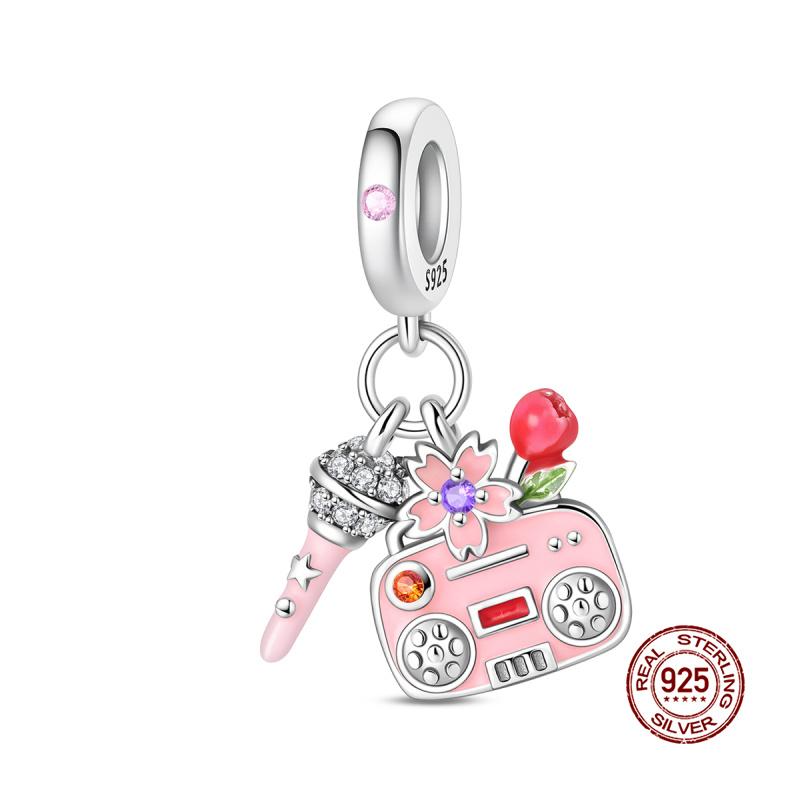 New In Original Charms Copper Party-Themed Food Models Charms Beads Fit 3Mm Original Bracelets Womens Diy Fine Jewelry Gifts