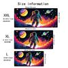 Planets and Astronauts Mouse Pad Desk Mat with Stitched Edge Non-Slip Gaming Mats PC Accessories Keyboard Long Desk Pads Mauspad
