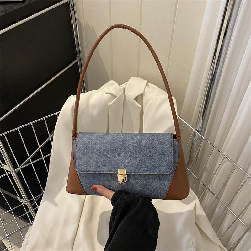 Vintage Minimalist Single Shoulder Bag 2023 Autumn New Fashion Casual Handbag