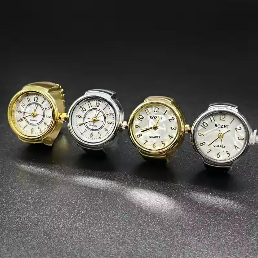 Bague Montre Doigt Numérique Quartz pour Femmes Hommes Couple Mini Montres Anneaux Bandeau Élastique Doigt Anneaux Punk Bijoux Montre Cadeau Adolescents
