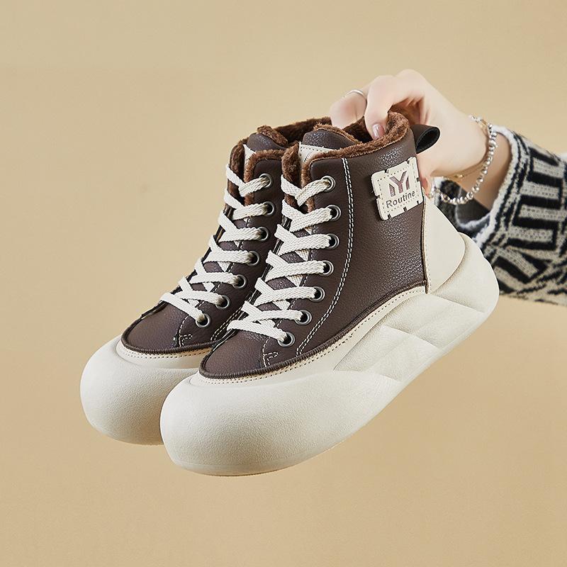 

Winter velvet little white shoes new is female students thick-soled heightening sports board shoes casual G 40