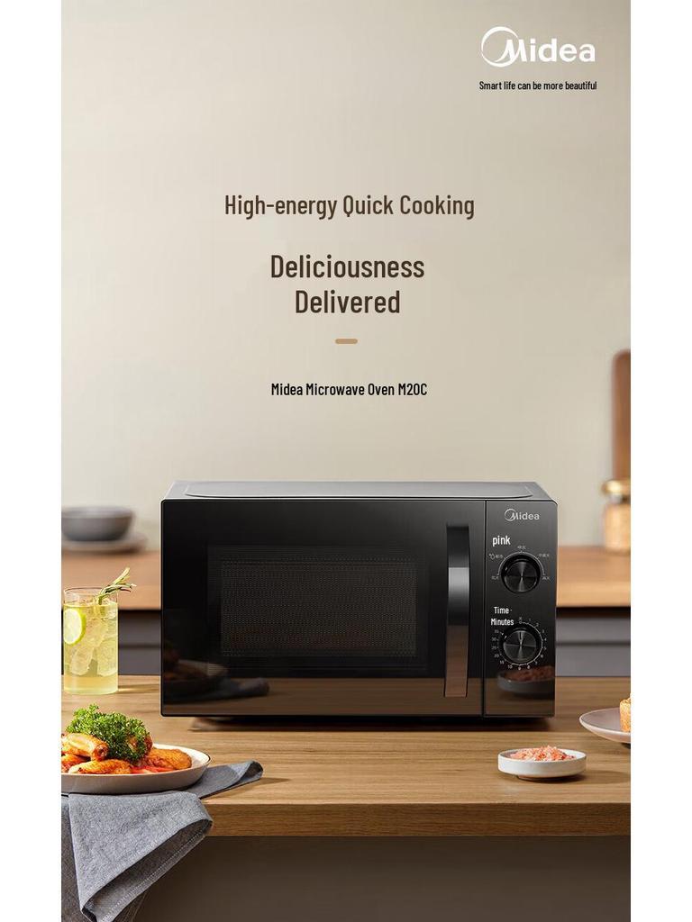 Midea Compact Microwave: Multi-functional, Even Heat, Fast Heating, Easy Operation, Flexible Timing.
