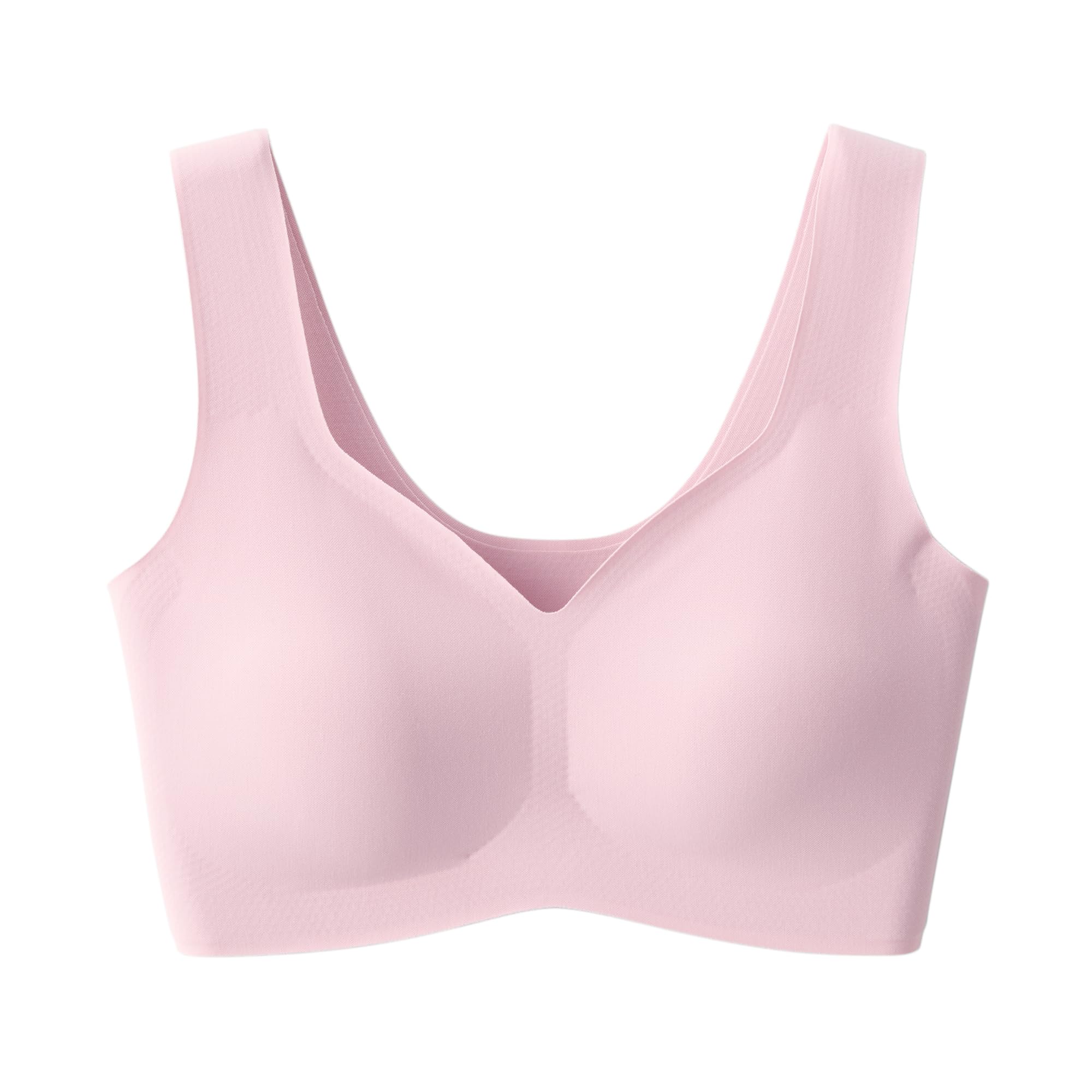 

MUJI Легкий женский топ-бра размера L, Нескользящий, FCH55A4A, Розовый, Женский