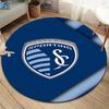 Sporting Kansas City Round Area Rug,Carpet Rug for Living Room Bedroom Sofa Playroom Decor,Non-slip Floor Mat