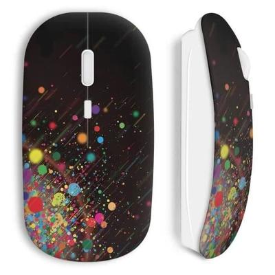 Wireless Mouse - Multicolor - Compatible Mac and PC - USB Wifi Key Included - Ergonomic - Modern Design