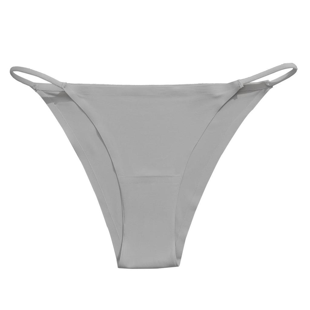 Seamless Low-Waist Ice Silk Thong - Women's Large Size