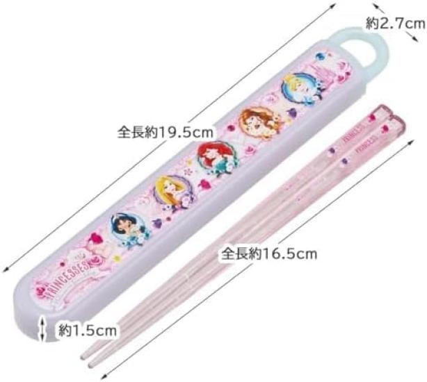 Skater Princess 24 Antibacterial Dishwasher Safe Soft Lid Tight Lunch Square Chopsticks and Chopstick Case Lunch Kids Character PR24 Box, Shape,
