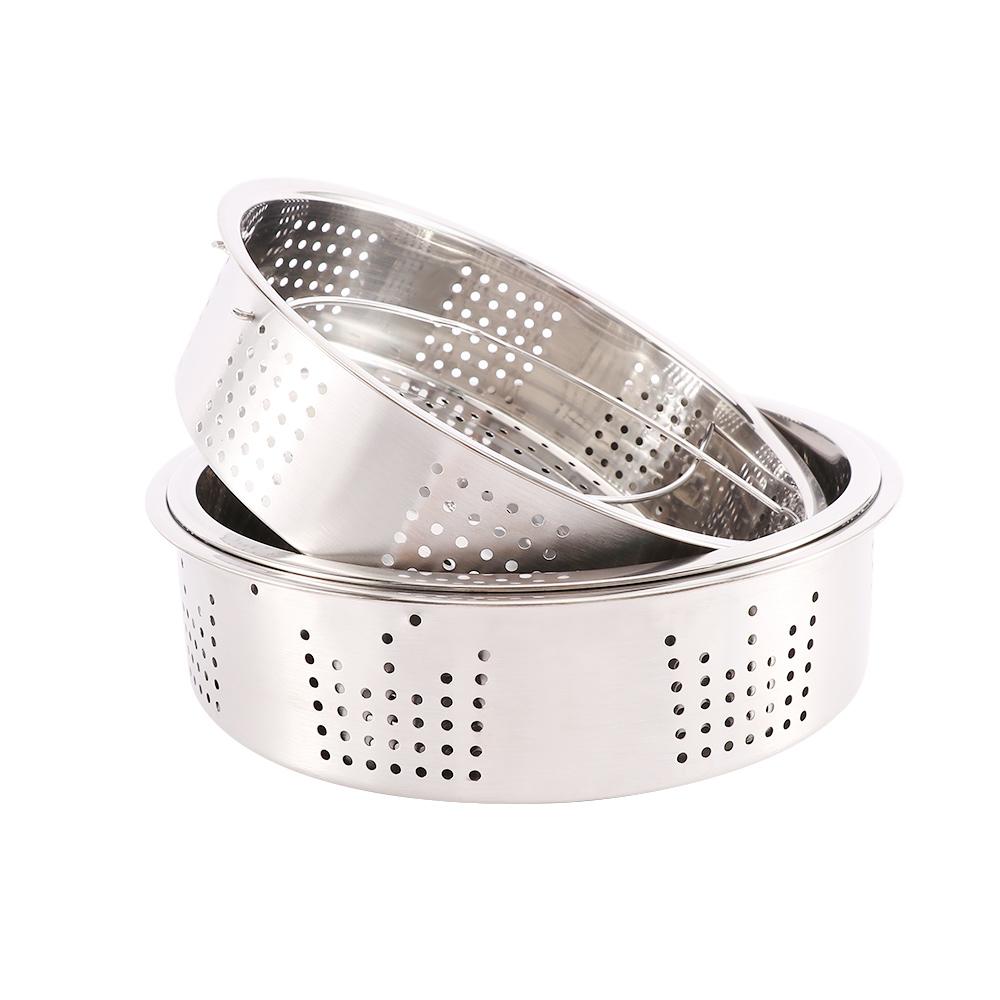 S/M/L Vegetables Stainless Steel Basket Compatible with Pot with Holes Cage Steamer Cooker Cakeware