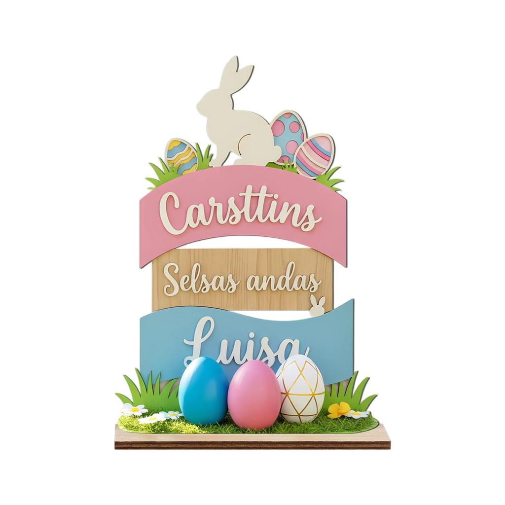 Colorful Desktop Decoration Easter Wooden Ornament