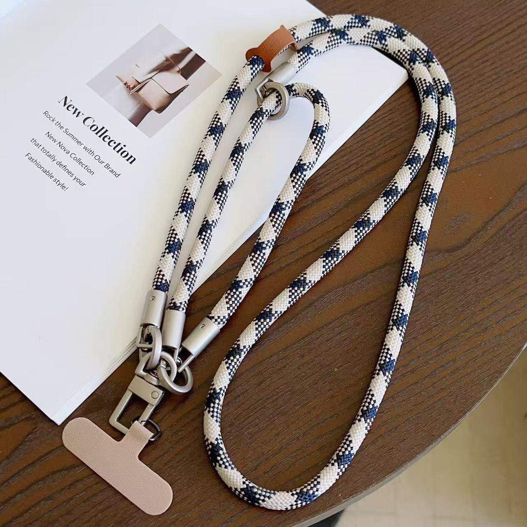 Dual-Function Anti-Lost Crossbody Phone Lanyard with Detachable Wrist Strap and Metal Buckle