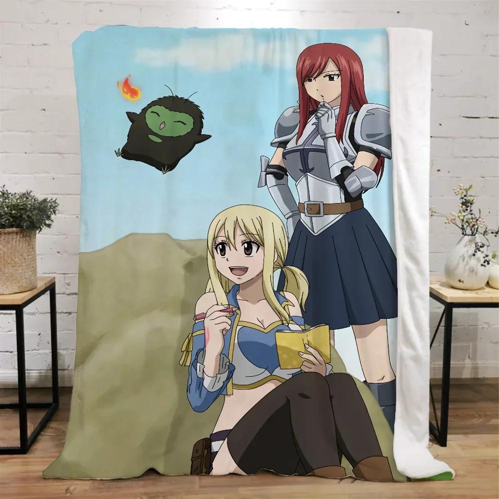 Fairy Tail Coral Warm Blankets for Cold Home and Decoration Winter Blanket Bed Microfiber Bedding Beach Towel Fluffy Plaid Throw
