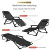 Folding Recliner Chair Outdoor Camping Picnic Traveling Portable Metal Frame Lounge Livingroom Chair Amagi