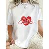 Oversized T Shirt Dress Black Love Heart Print Graphic For Casual Outfits And Everyday Wear