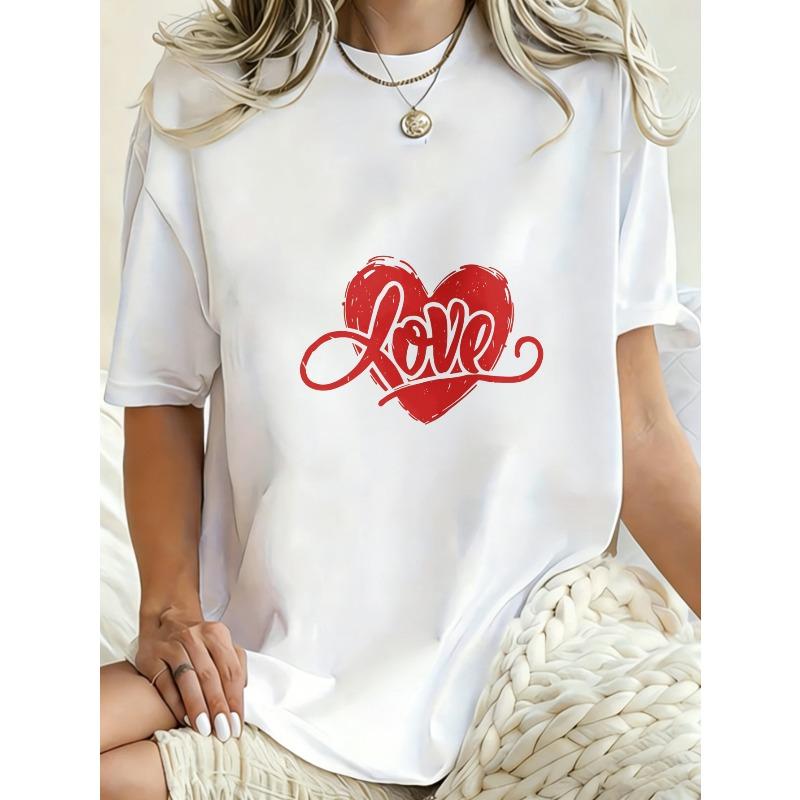 Oversized T Shirt Dress Black Love Heart Print Graphic For Casual Outfits And Everyday Wear