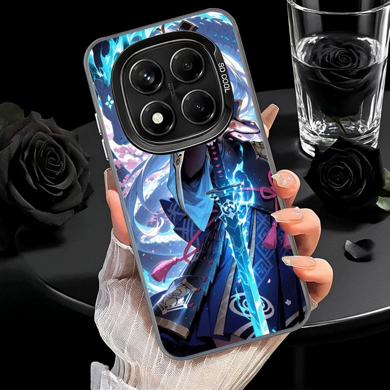 Genshin Impact Kamisato Ayaka Weiche Handyhülle für Xiaomi Redmi Note 13 14 15 Pro Plus 12S 12 11S 11 11T 10S 10 Stoßfeste Abdeckung