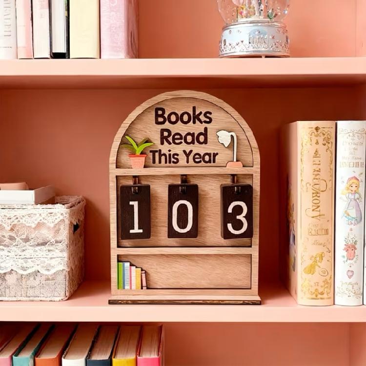Wooden Reading Trackers With Slide Function For Accurate Page Count Educational Wooden Reading Progress Counter Device