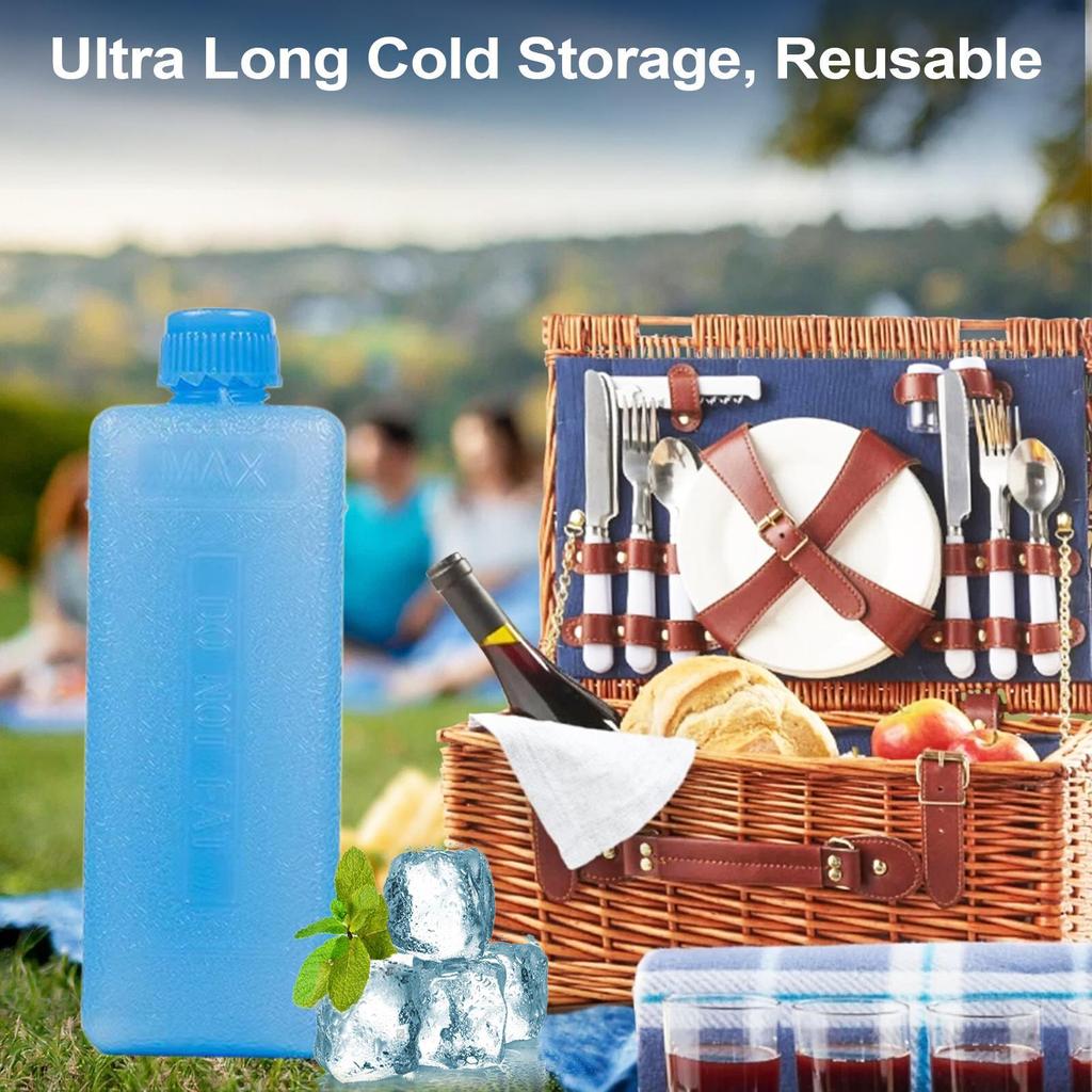 Reusable Freezer Pack Refrigerator Ice Blocks Ice Crystal Box 50/80/90/100ml Cold Freezer Pack Picnic Cooler Water Injection Box