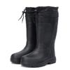 Fashion Women Rain Boots Mid-Calf Water Shoes Non-slip Waterproof Safety Work Shoes Drawstring Rubber Boots Women Warm Plush Rain Shoes
