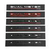3D ABS Chrome Red Line Black Logo DUAL MOTOR Emblem Letters Car Styling Trunk Badge For 3 Y S X DUAL MOTOR Accessories