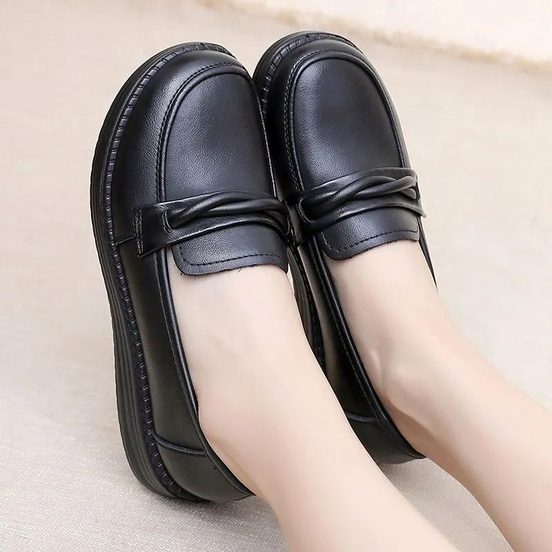 Women's Shoes Spring and Autumn Flat-bottomed All-match Soft-soled Shoes Fashion Single Shoes Women