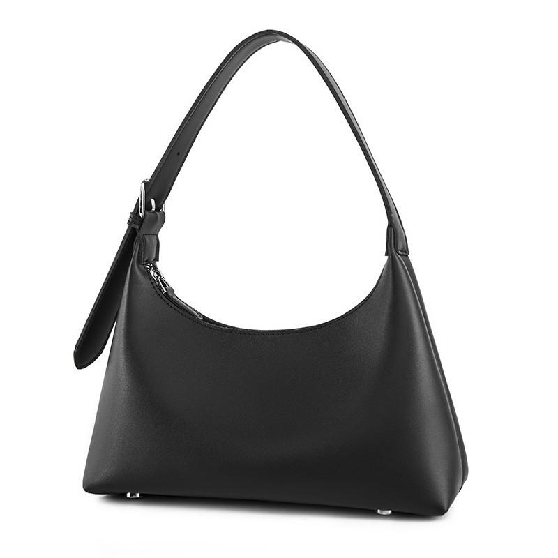 

Женская однотонная сумка IELGY через плечо с принтом пельменей чёрный