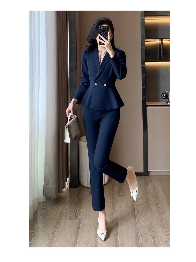 Women's High-End Professional Spring/Summer Suit for Office, Hotel, and Beauty Salon