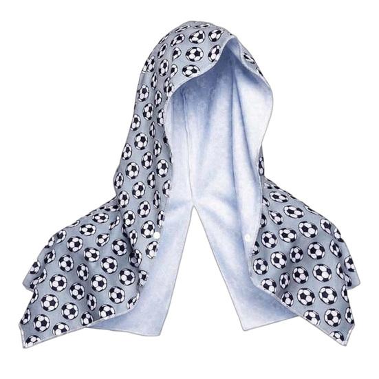 

Football Print Cooling Hoodie Towel Sun Protection Ice Towel Summer Quick Dry Breathable Sports Party Head Wrap Shawl серый