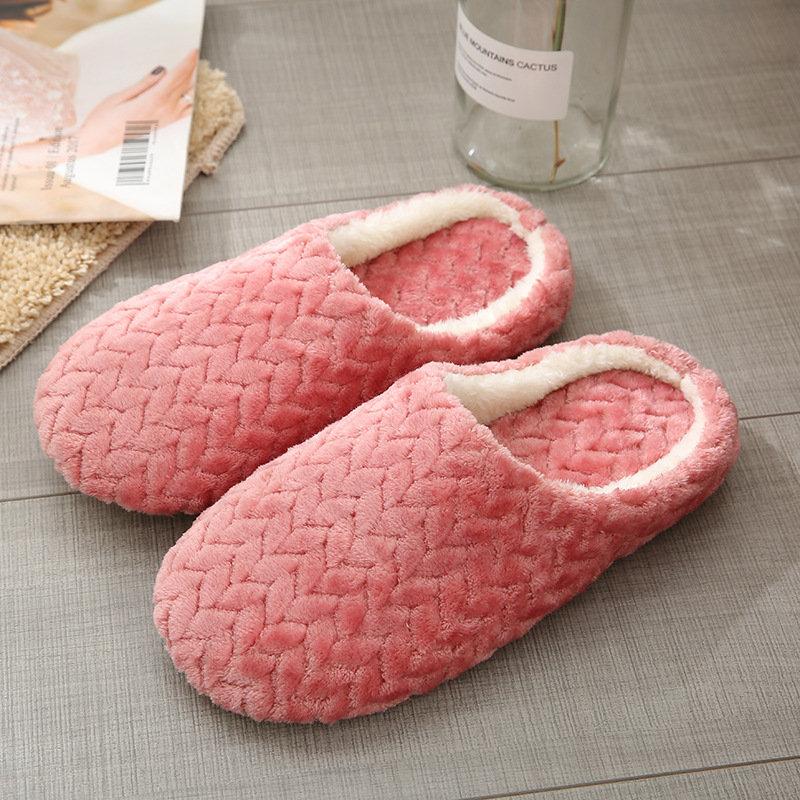 Fashion Women Indoor Slippers Warm Plush Lovers Home Slipper Anti Slip Autumn Winter Shoes Woman House Floor Soft Slient Slides SH072701