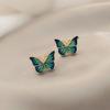 Roztomilé kórejské náušnice Butterfly Bling Zirkón Stone Rose Color Náušnice pre dámske módne šperky