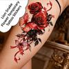Green Leaf Flower Temporary Tattoo Stickers Waterproof 3D Texture Lion Snake Tattoo Stickers Leopard Lion Snake Personalized