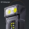 USB Rechargeable LED Flashlight Portable Tail Magnet Flashlight Super Bright Camping Lantern Side COB Emergency Light