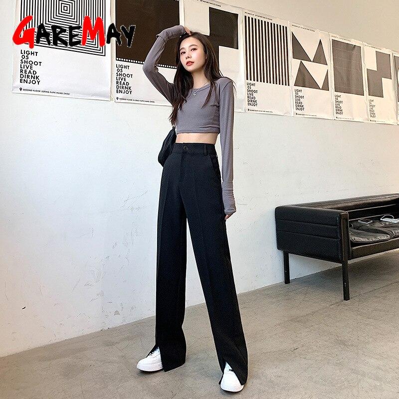 Buy Split Hem Pants for Women Black High Waist Casual Long Slim Streetstyle Korean Wide Leg Office Formal Stacked Pants Women 2022 at affordable prices — free shipping, real reviews with photos — Joom Buy Split Hem Pants for Women Black High Waist Casual Long Slim Streetstyle Korean Wide Leg Office Formal Stacked Pants Women 2022 at affordable prices — free shipping, real reviews with photos — Joom