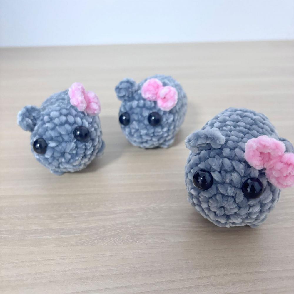 Sad Hamster Meme Plush Toy Crochet Plush Sad Hamster Meme Key Rings Kawaii Sad Hamster Keychain Gift for Women Men