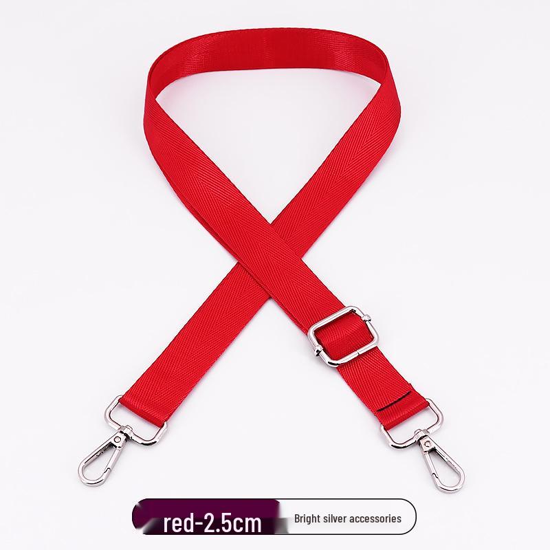 

Красочный регулируемый плечевой ремень 25 мм - Полиэстер и нейлон, стиль «сделай сам» Bright Silver Buckle