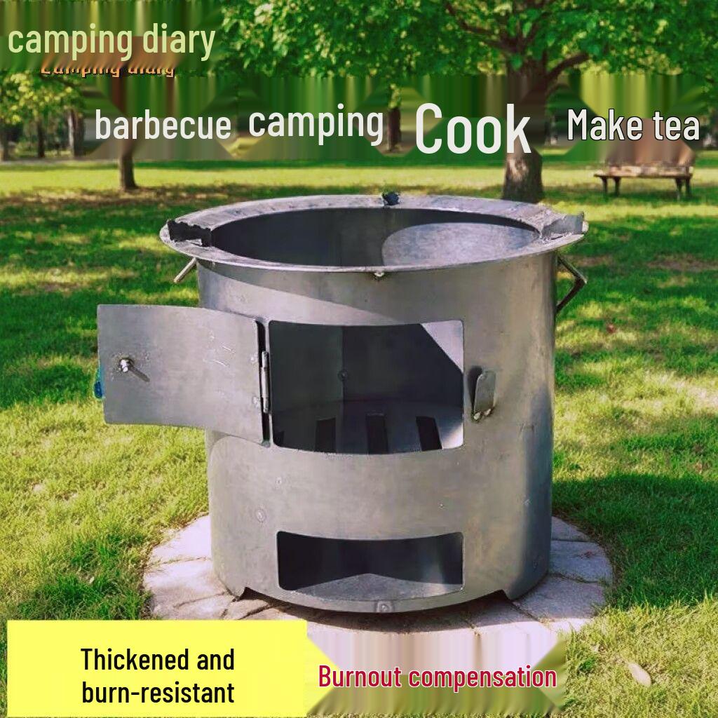Portable Multi-Functional Wood Stove: Outdoor Fire Pit & Tea Brewer