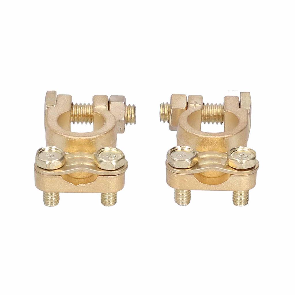 2pcs 6V 12V Battery Terminal Clamps Positive Negative Connectors for Car Van Caravan Truck