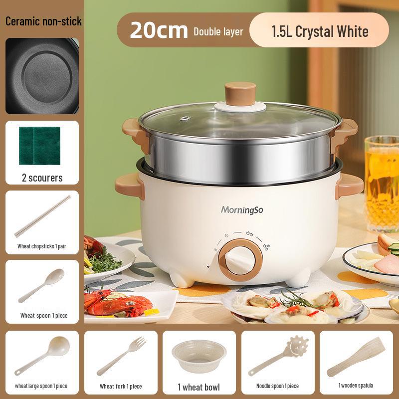 Многофункциональная электрическая кастрюля: Многофункциональная кастрюля и сковорода для общежития и студентов. 26CM (3.5L)