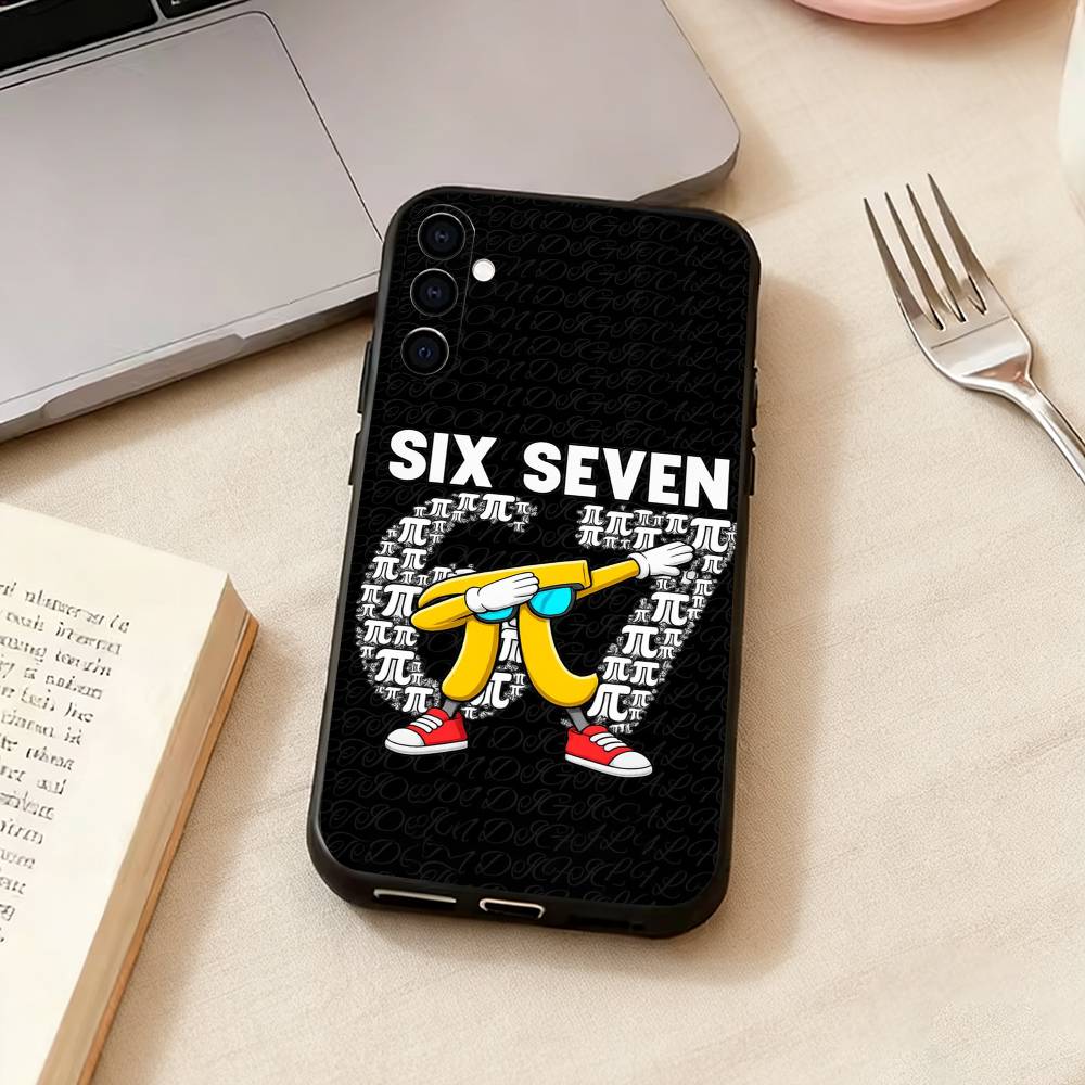 67 Six Seven-nn Phone Case Black Silicone Soft For Samsung Galaxy A73,A72,A71,A70,A53,A52,A51