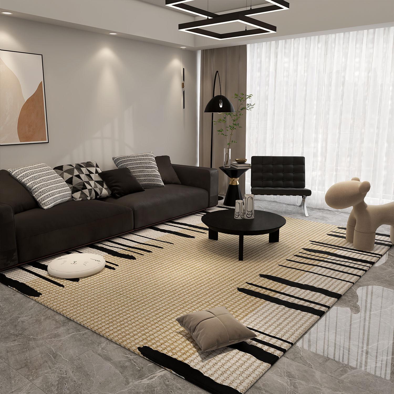 

Vintage Light Luxury Non-slip Wear-resistant Living Room Rug, Stain-resistant and Easy to Clean Crystal Velvet Carpet for Full Coverage. 40x60cm (Thick Crystal Velvet)