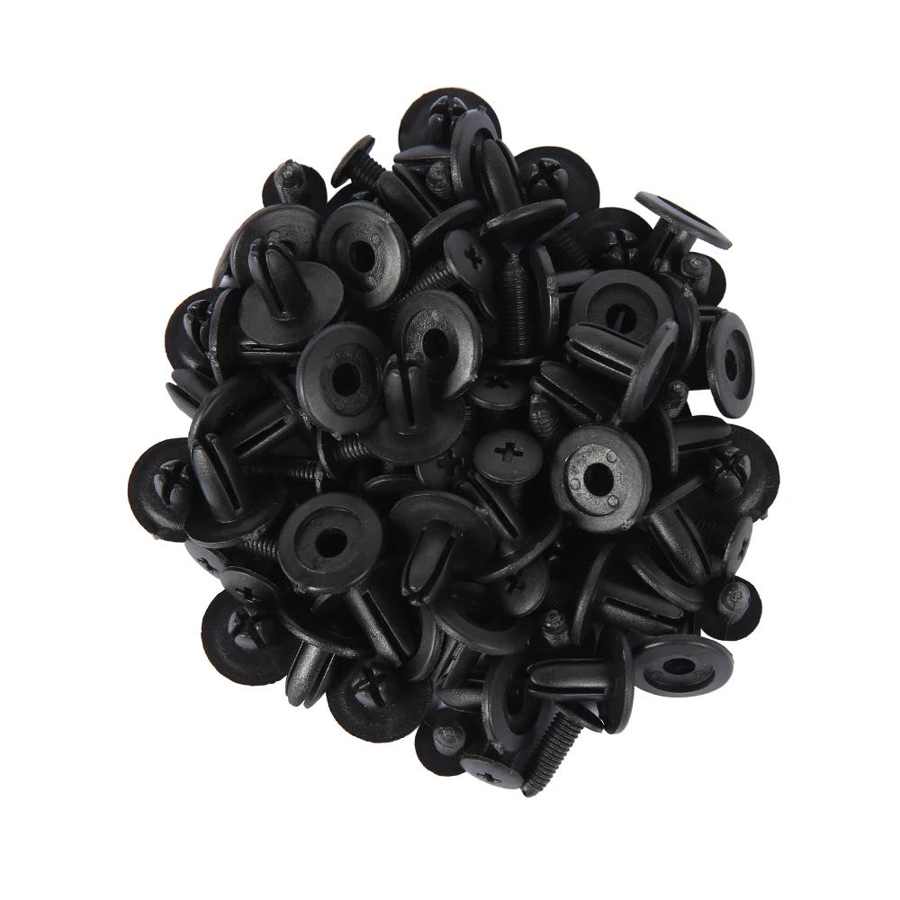 50pcs Auto Fastener Clip 6mm 8mm 9mm Car Retainer Kit Door Trim Panel Clips Plastic Fastener Screw Rivet Clips Car Accessories