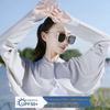 Ice Silk Women's Stand-Collar Sun Protection Shawl with UV Arm Sleeves for Summer Driving & Outdoor Cycling