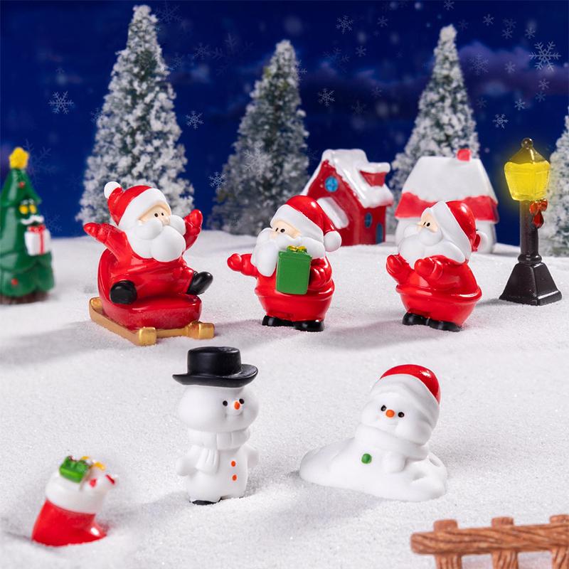 1PC Creativity DIY Resin Ornaments Micro Landscape Gift Mini Accessories Christmas Decorations Adorn
