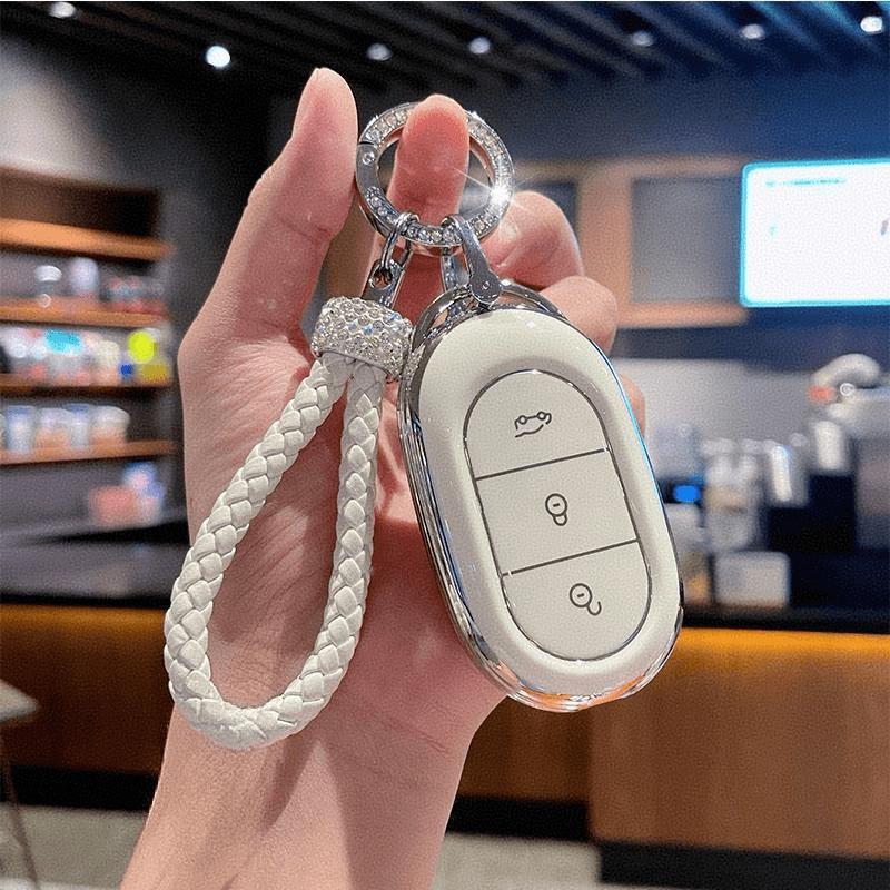 Tpu Car Key Case For Saic Im Zhiji Ls6 L6 Ls7 Accessories Keychain Remote Cover Shell Ring Holder Fob Housing