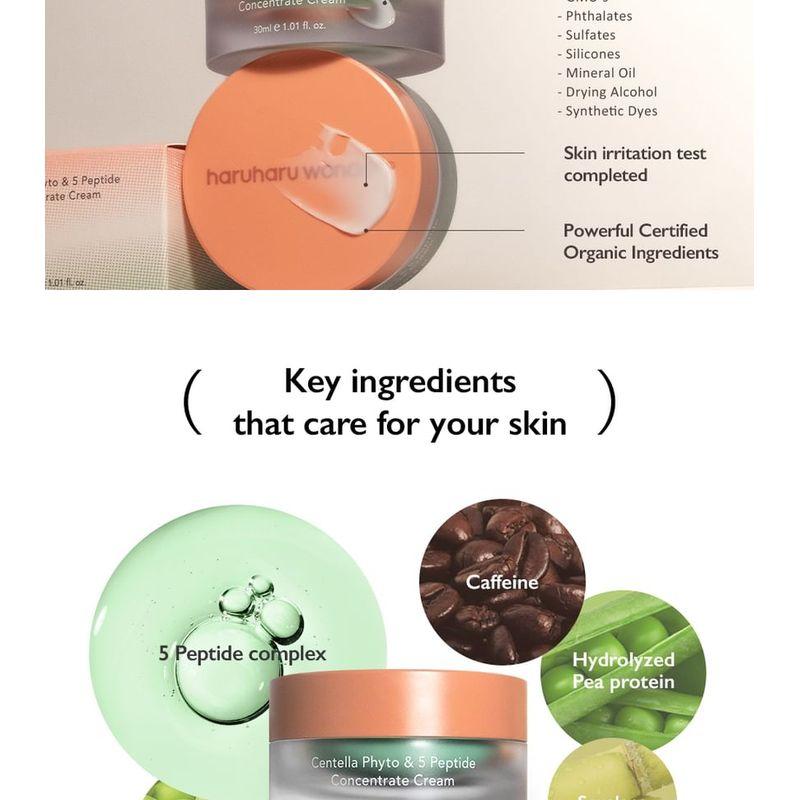 HARUHARU WONDER Centella Phyto & 5 Peptid Konzentrat Creme